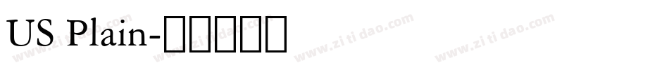 US Plain字体转换